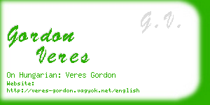 gordon veres business card